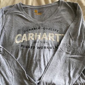 Ladies long sleeve Carharrt v-neck tee